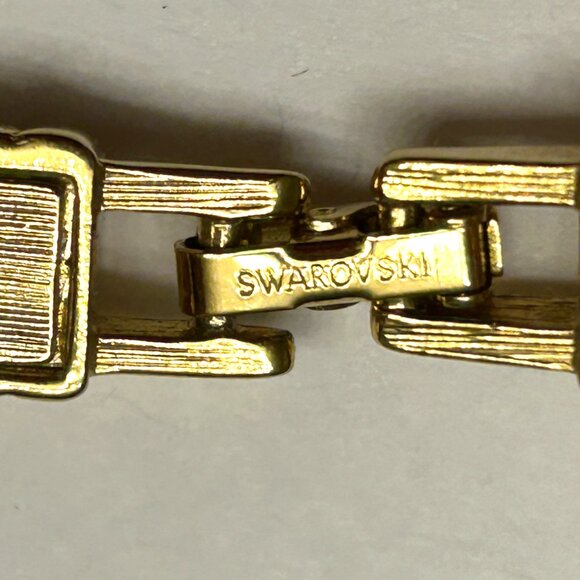 Vintage Swarovski Crystal Ball Pendant on Double Snake Chain Necklace - Picture 5 of 11